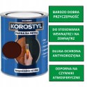 KOROSTYL - Farba na metal 3w1- Bezpośrednio na Rdzę Brązowy RAL 8016 0.7L