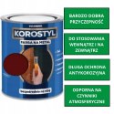 KOROSTYL Farba na metal 3w1 - Bezpośrednio na Rdzę Czerwony Tlenkowy RAL 8012 0.7L