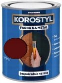 KOROSTYL Farba na metal 3w1 - Bezpośrednio na Rdzę Czerwony Tlenkowy RAL 8012 0.7L