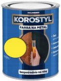 KOROSTYL - Farba na metal 3w1- Bezpośrednio na Rdzę Żółty RAL 1018 0.7l