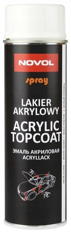 Lakier akrylowy Novol Topcoat 500ml biały połysk