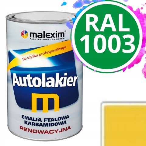 Farba renowacyjna Autolakier RAL 1003 Żółty 1L Malexim