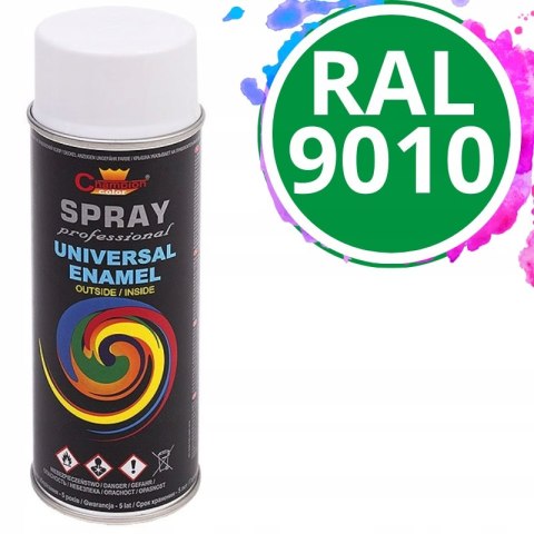 Farba uniwersalna Spray 0.4L Champion RAL 9010 Połysk