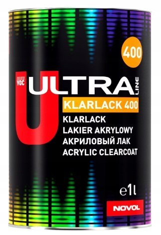 Lakier akrylowy Novol Ultra Klarlack 400 bezbarwny 1L + utwardzacz 0.5L Lakier akrylowy Novol Ultra Klarlack 400 bezbarwny 1L + utwardzacz 0.5L